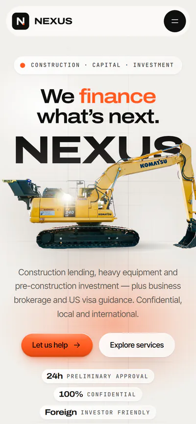 Nexus homepage on a phone